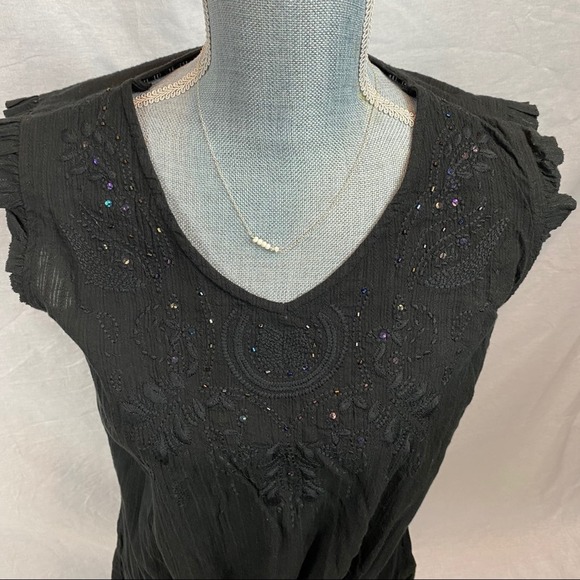 Faded Glory Black Embellished TShirt - Picture 4 of 16